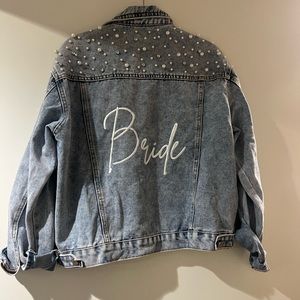 Bride Jean Jacket with Pearls